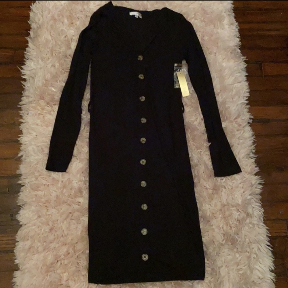 Riley & James Black Button Up Dress